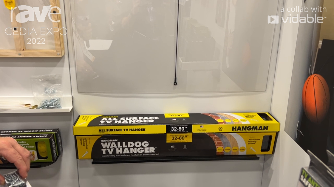 CEDIA Expo 22: Hangman Products Talks About WD2060, AS2060 WallDog All-Surface TV Hangers