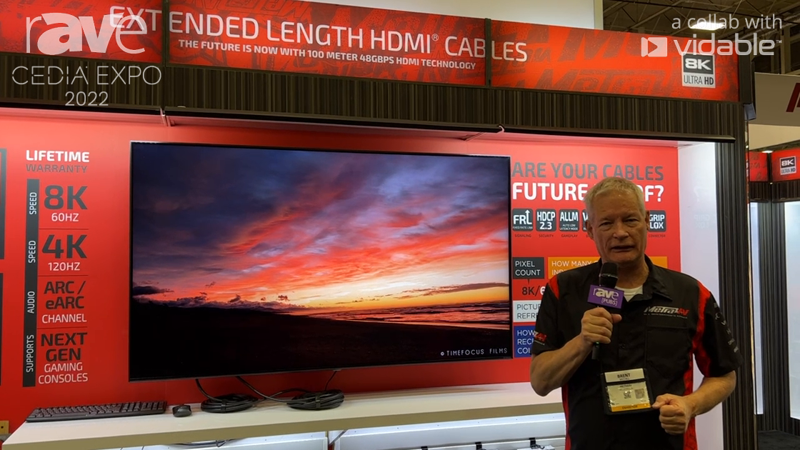 CEDIA Expo 22: MetraAV Demos Velox Passive 8-Meter Passive 48-Gig HDMI Cable