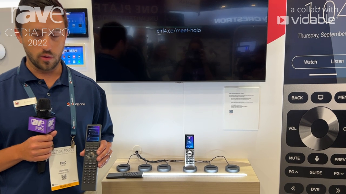 CEDIA Expo 22: Snap One Debuts Halo Line of Control4 Remotes With Native Voice and Custom Buttons