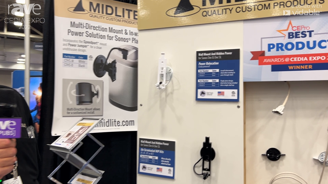 CEDIA Expo 22: Midlite Presents Wall Mount and Cabling Solution for Sonos One and Sonos One SL