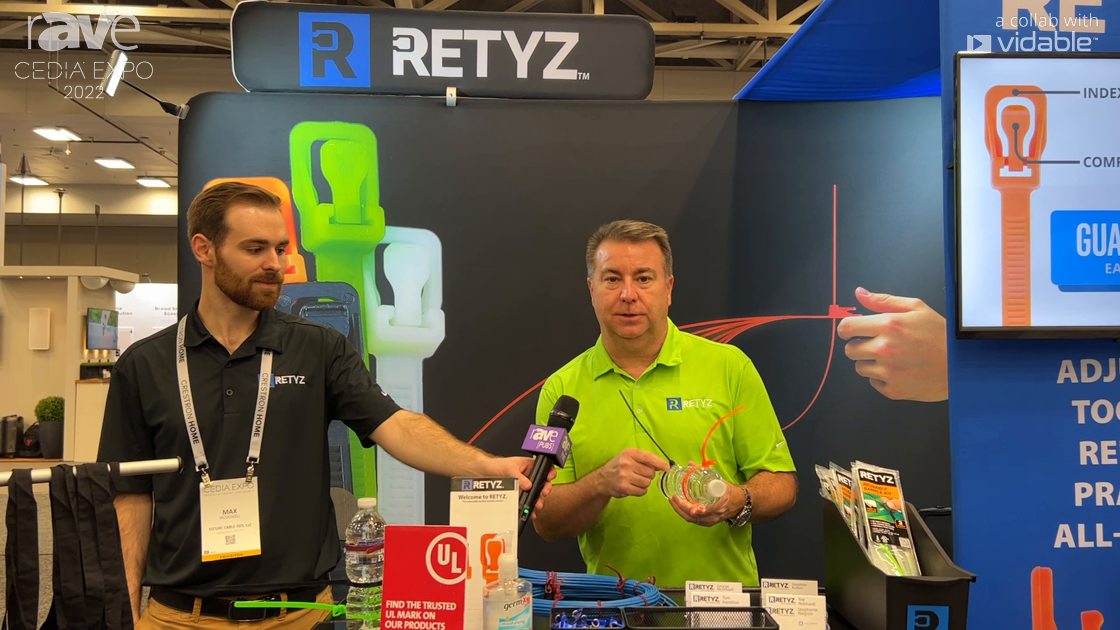 CEDIA Expo 22: RETYZ Demos Releasable Cable Tie With 120-Pound Tinsele Strength