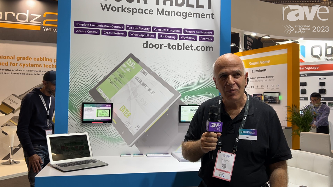 ISE 2023: Door Tablet Explains Workspace Management Environment on Qbic Stand