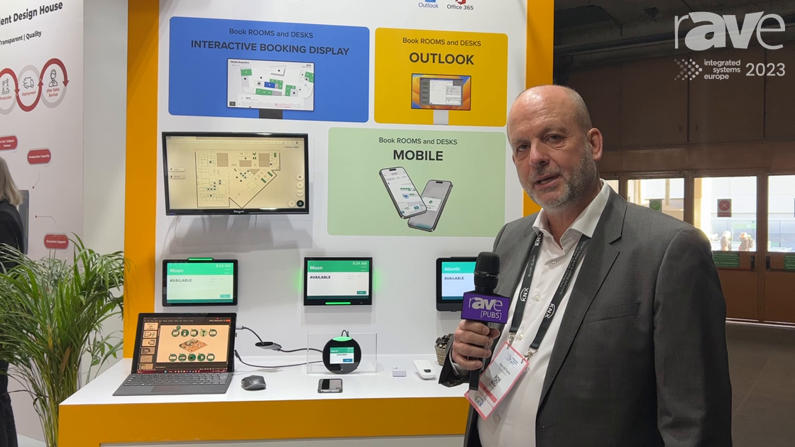 ISE 2023: Fischer & Kerrn Explains Room Booking Software Hybrid Working Solution at Qbic Stand