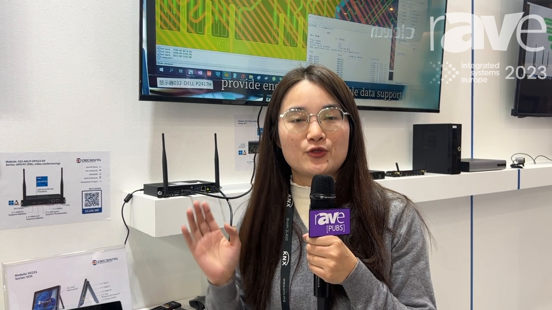 ISE 2023: Shenzhen Decenta Tells rAVe About Its OPS PC Series of Videoconferencing Solutions