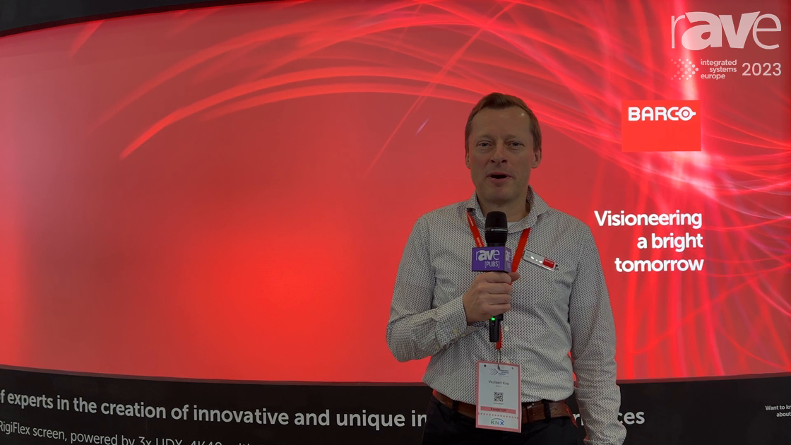 ISE 2023: Barco Shows Off RigiFlex Rollable and Rigid Projection Screen Solution