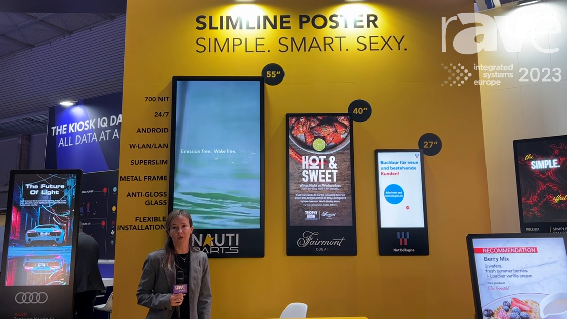 ISE 2023: Accenta Talks About Slim Poster Digital Signage and Software