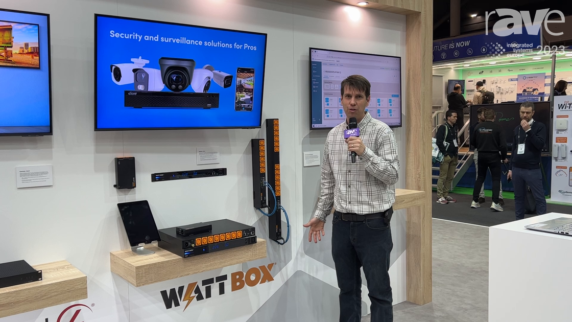 ISE 2023 WattBox Offers IP Vertical Power Strip in the Snap One Booth