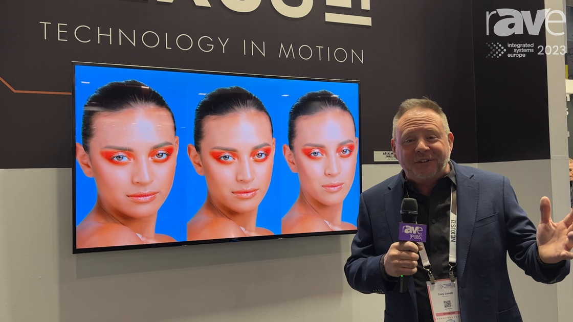 ISE 2023: Nexus 21 Demos Apex Motorized TV Wall Mount
