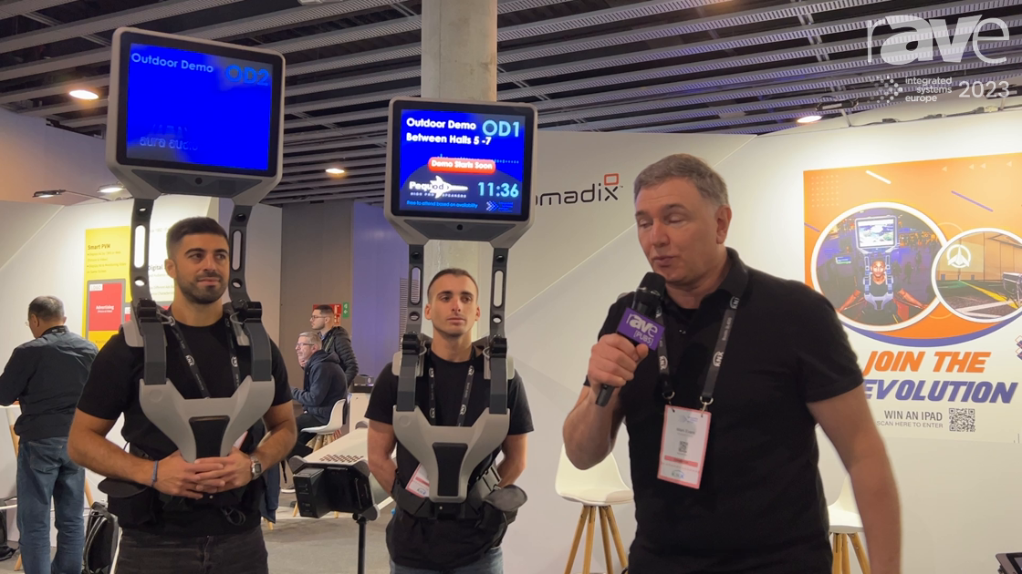 ISE 2023 Nomadix Demonstrates iWalker Wearable Digital Signage with