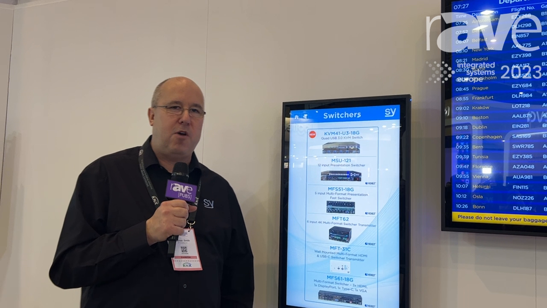 ISE 2023 SY Electronics Exhibits KVM41U318G, FourPort KVM Switch