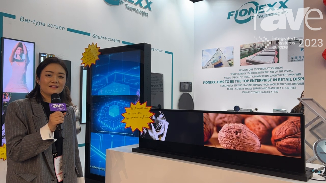 ISE 2023: Shenzhen Fionexx Technologies Ltd. Unveils 43-Inch Double-Sided 4K Display