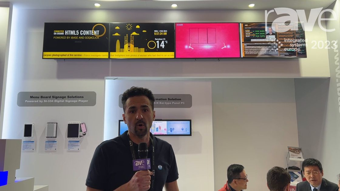 ISE 2023: Sodaclick Shows Off 4K HTML5 Digital Signage Content at IBASE Technology Booth