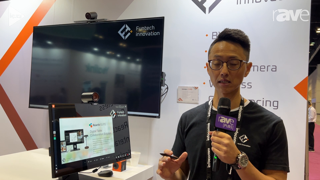 InfoComm 2023: FunTech Innovation Demos Reactiv SUITE Digital Table Collaboration Software Solution