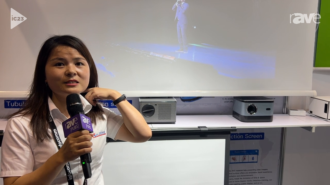 InfoComm 2023: XinJIEKE Shows Off Its Projector and Projector Screen