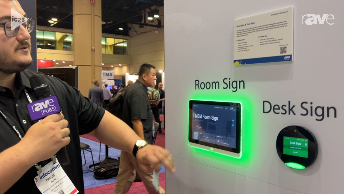 InfoComm 2023: AUO Display Plus Demos MSM (Meeting Space Management) Room Booking Solution
