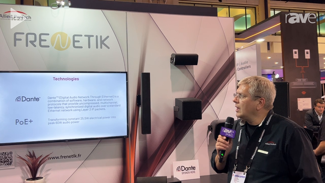 InfoComm 2023: Allied Protech Shares Frenetik PoE+ Dante Networkable Loudspeakers