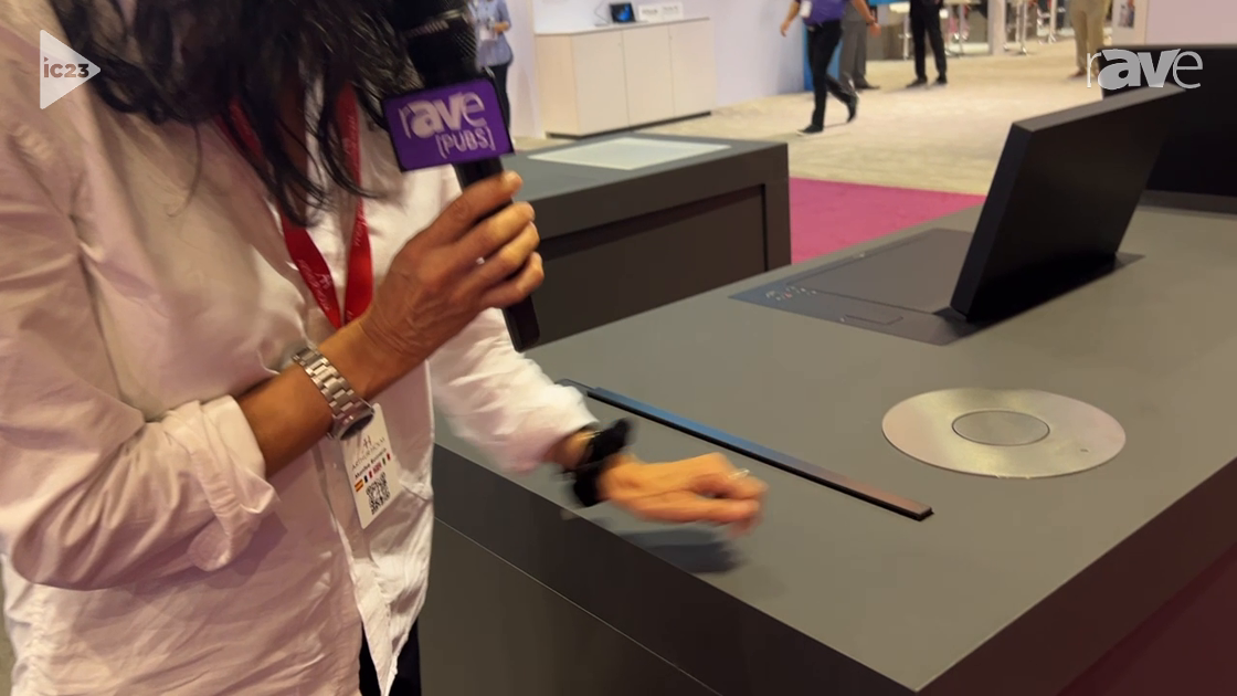 InfoComm 2023: Arthur Holm Presents DB2Share Vertical-Retractable Monitor with Multiple Video Inputs