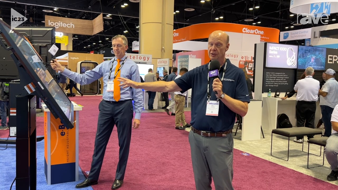 InfoComm 2023: Thomas Regout Features eBox ADA-Compliant Height-Adjustable Tilt Table Floor Stand