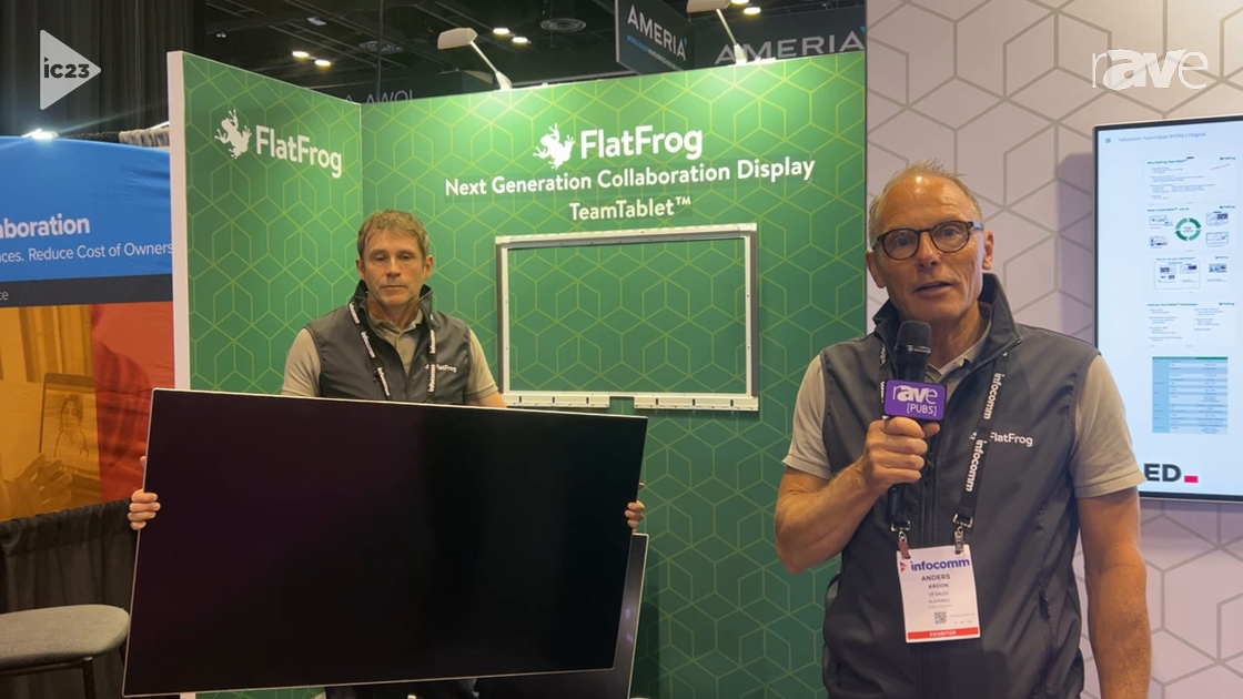 InfoComm 2023: FlatFrog Debuts 55-Inch Touch TeamTablet Collaboration Display for Hybrid Meetings