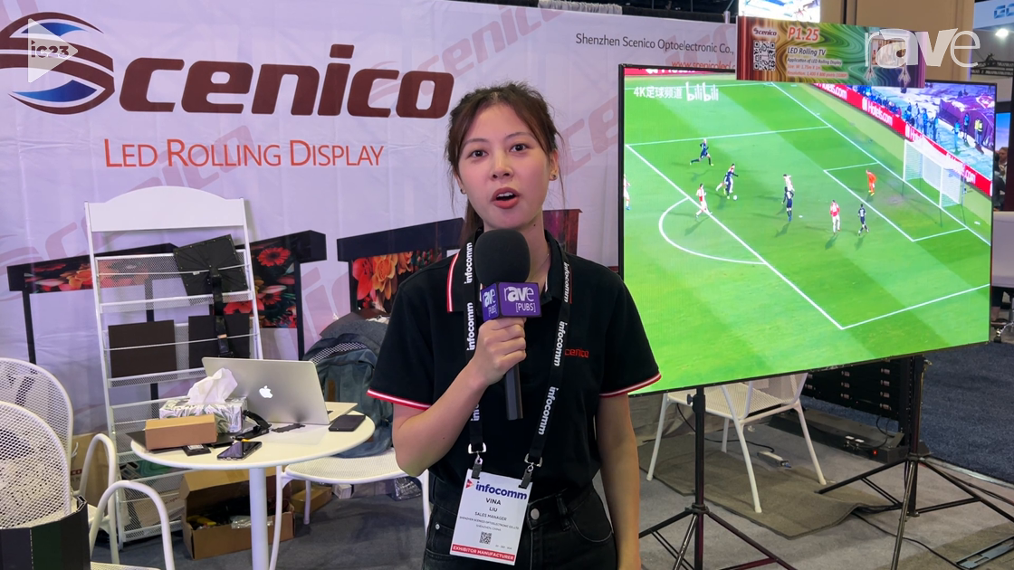 InfoComm 2023: Shenzhen Scenico Shares Roll-Up dvLED GOB Display, Can Be Used for Floors