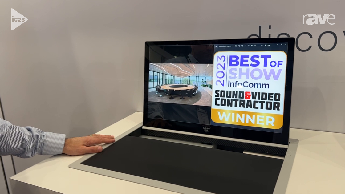 InfoComm 2023: Element One Demos MODIS FIVE 240 24-Inch Retractable Touchscreen