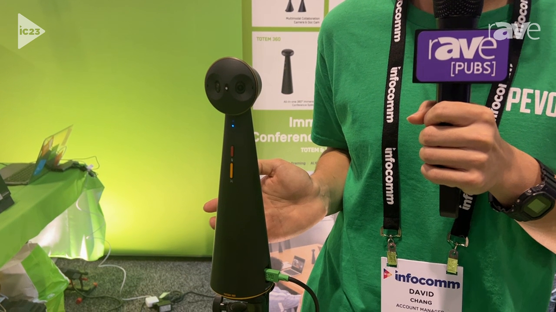 InfoComm 2023: IPEVO Demos Totem 180 Panoramic Conference Camera Utilizing Video Stitching Tech