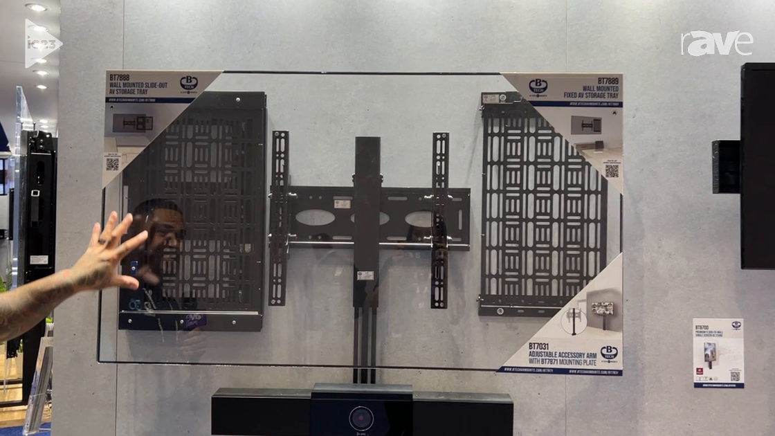 InfoComm 2023: B-Tech AV Mounts Presents BT7888 Wall Mounted Slide-Out AV Storage Tray