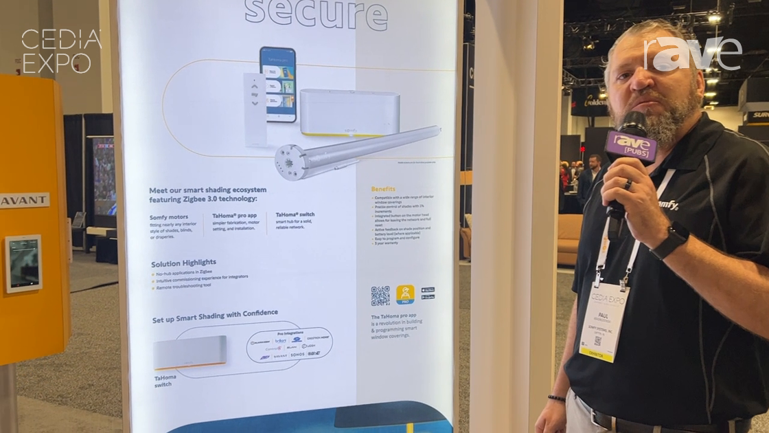 CEDIA Expo 2023 Somfy Systems Showcases TaHoma Switch Ecosystem Shades