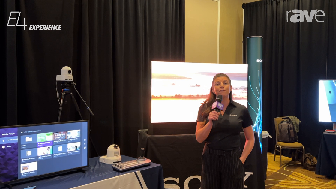 E4 Experience: Sony Demos SRGA40 Advanced AI PTZ Camera, FW55EZ40L Display with Deep Black Non-Glare