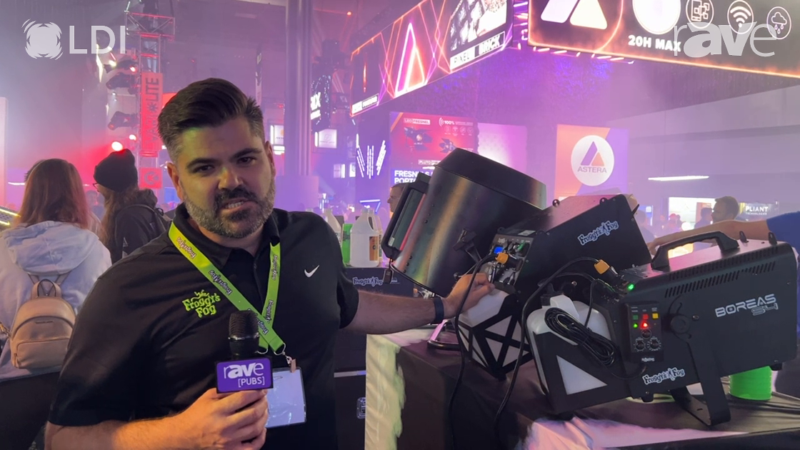 LDI 2023: Froggys Fog Demos Boreas C6 Silent Snow Machine Cube