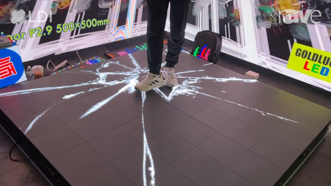 LDI 2023: GoldLuckLED Demos 3.91-mm Pixel Pitch Interactive dvLED Floor