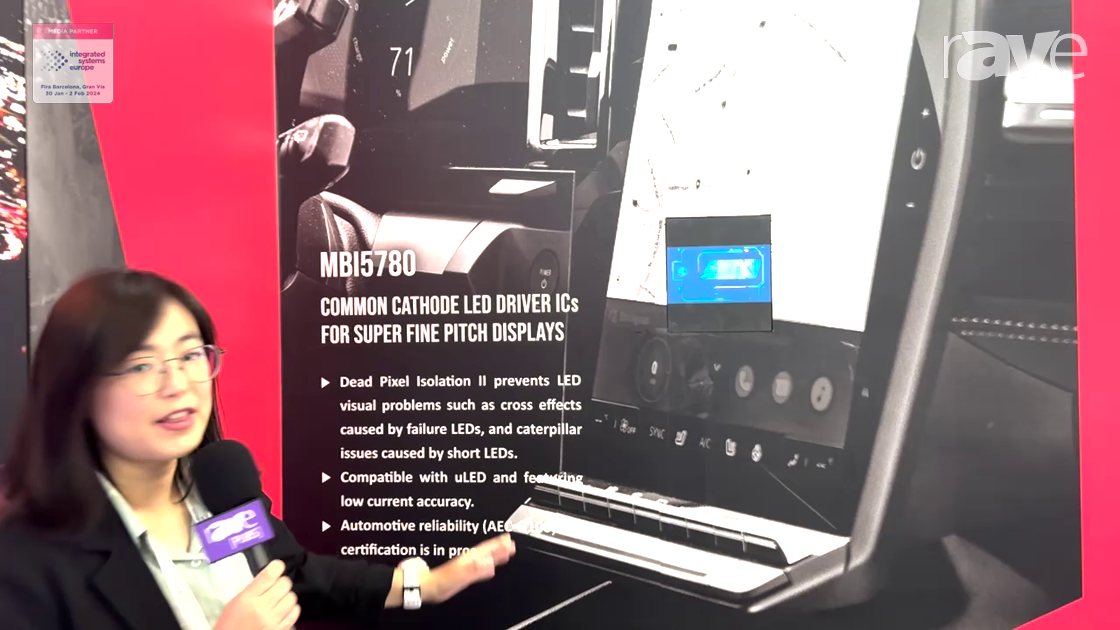 ISE 2024: Macroblock Intros MBI5780 Common Cathode LED Drive IC for Super Fine Pitch Displays