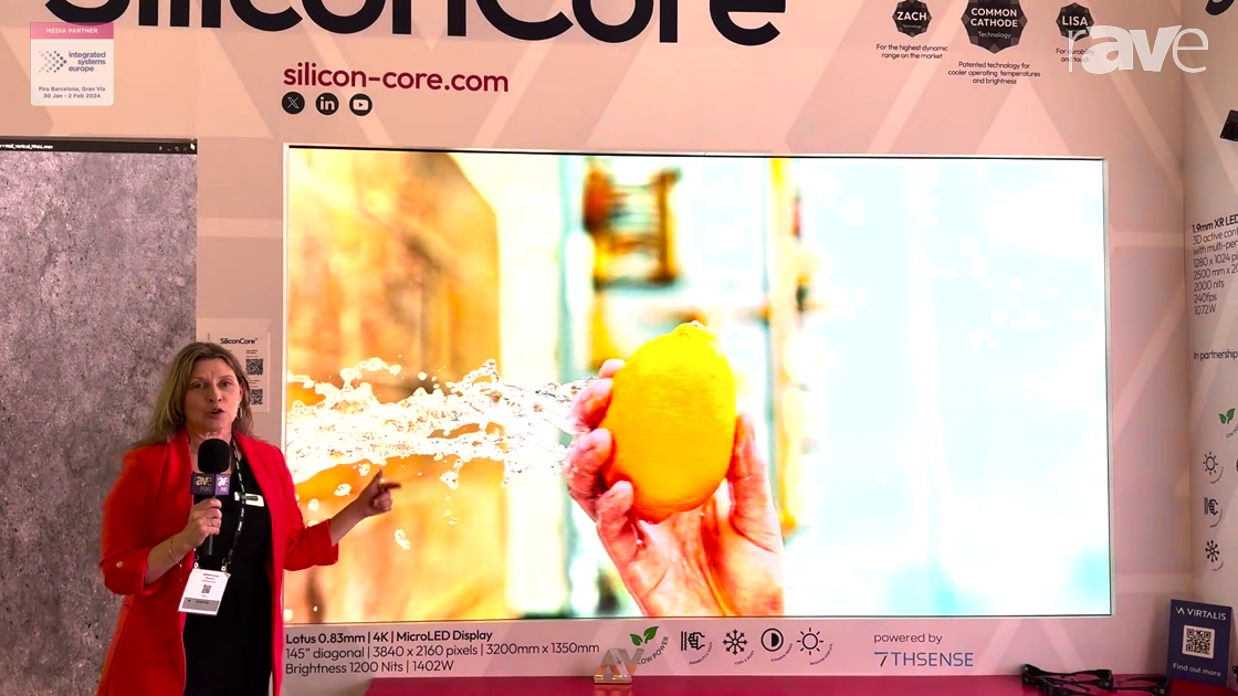 ISE 2024: SiliconCore Shows Off Its Lotus 0.83mm 4K MicroLED Display