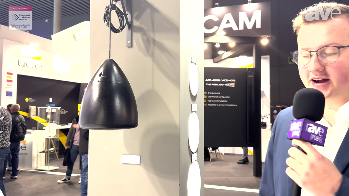 ISE 2024: ic audio Shows DL-H 60-165 Pendulum EN 54 Two-Way Speaker for Music in Public Spaces