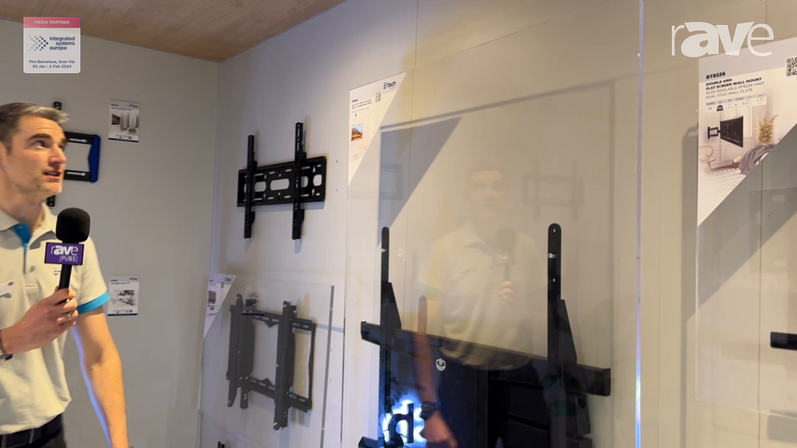 ISE 2024: B-Tech AV Mounts Details BT8228 Heavy Duty Twin Cantilever Arm Flat Screen Wall Mount