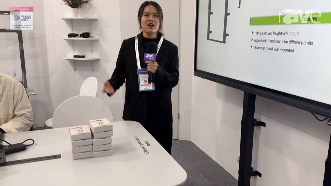 ISE 2024 ERGOENJOY Demos Motorized HeightAdjustable Conference Table