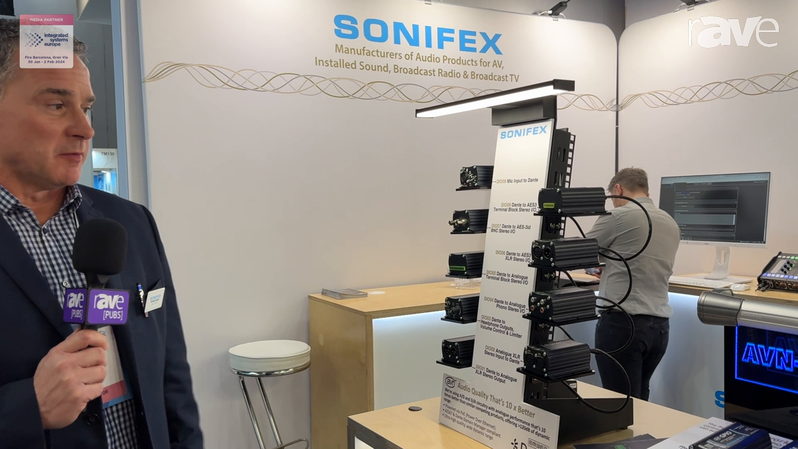 ISE 2024: Sonifex Outlines AVN-DIO0 Dante-to-Analog XLR Stereo Output Range