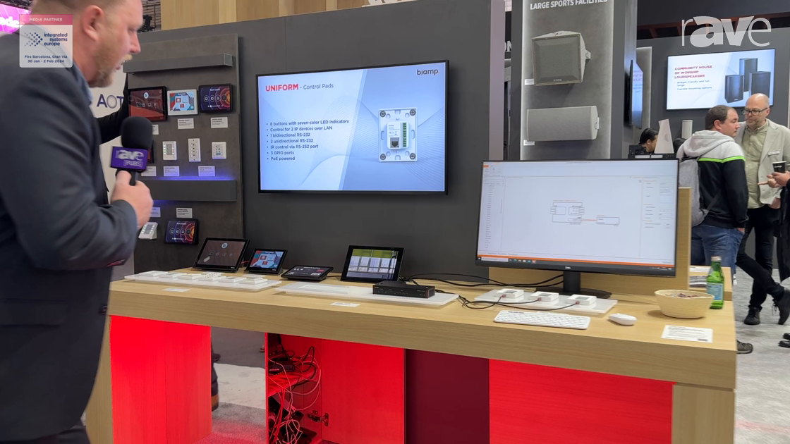 ISE 2024: Biamp Shows Uniform Series Button Panels, Apprimo Touch Panels and Impera Room Controller