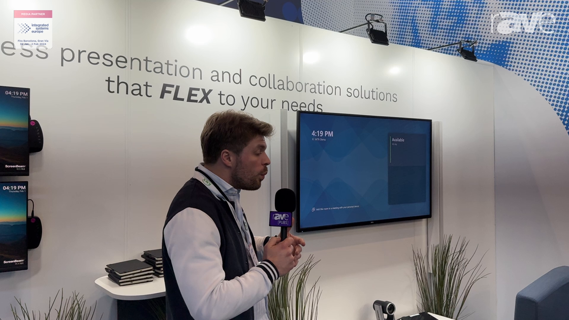 ISE 2024: ScreenBeam Demos 1100 Plus Wireless Collaboration Solution in MTR Environment