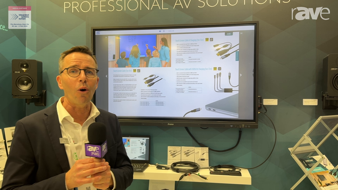 ISE 2024: Vivolink Highlights Touch Screen Cable to Convert HDMI and USB-B to USB-C