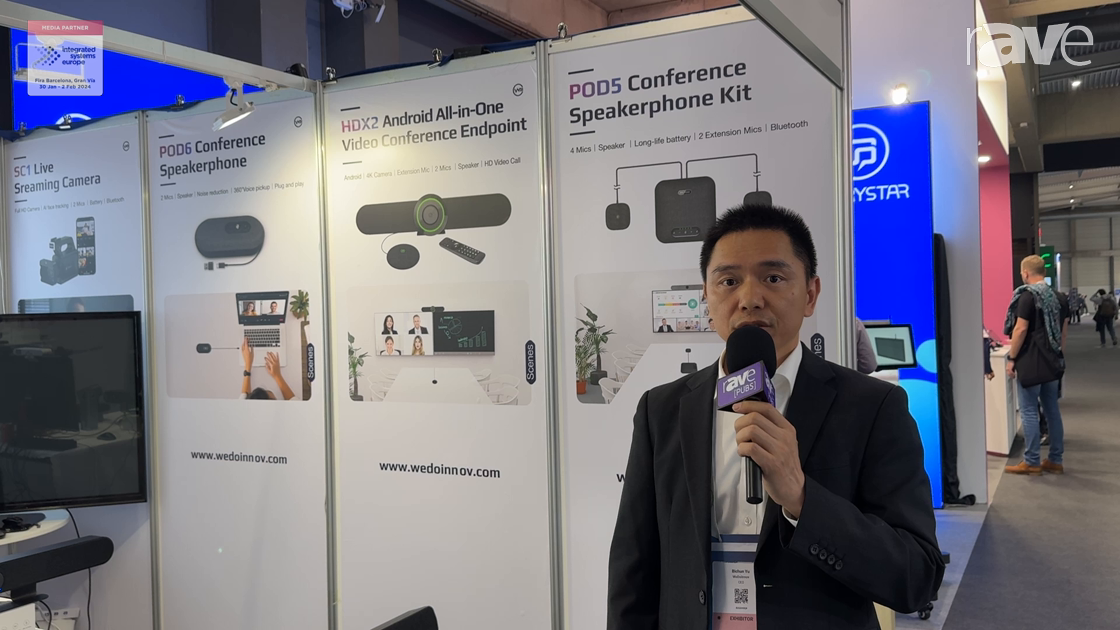 ISE 2024: WeDoInnov Shows POD7 Conference Hi-Fi Speakerphone with Wireless Extension Mics