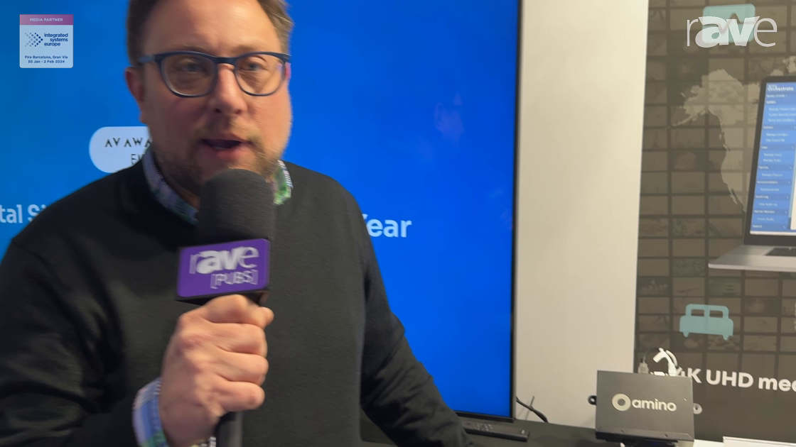 ISE 2024 Amino Features H200 4K UHD Media Player, Flagship Media