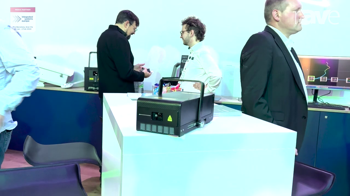 ISE 2024: LaserAnimation Sollinger Shows PHAENON accurate, a Portable RGB Laser Projector