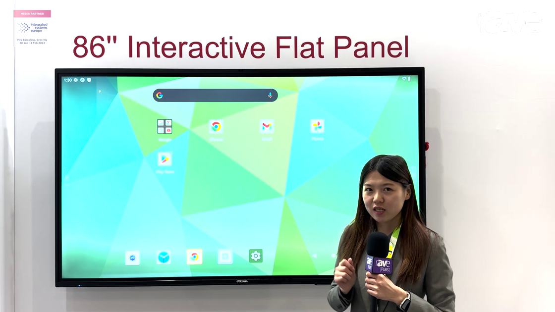 ISE 2024: Prima Technology Features EDLA 86 Inch Interactive Flat Panel
