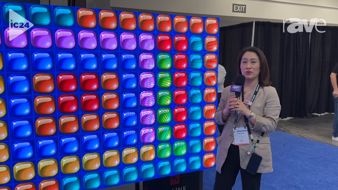 InfoComm 2024: PJ-LINK Demonstrates Touch on Its 3D Interactive Kinetic LED Screen