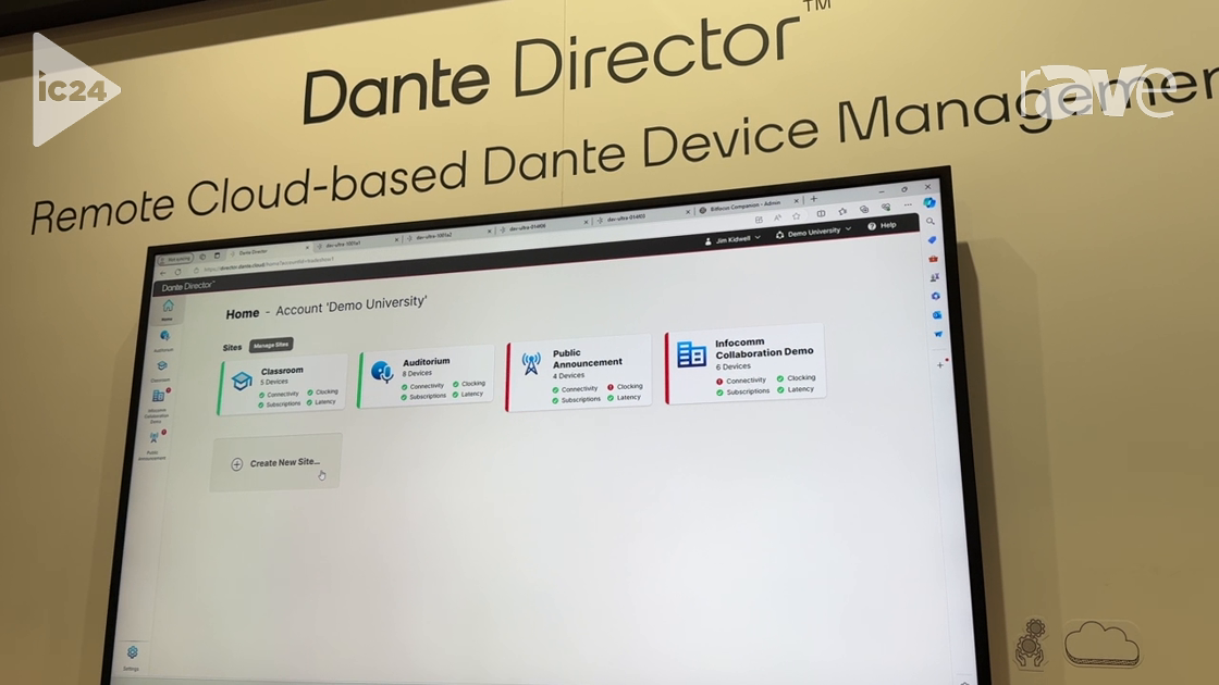 InfoComm 2024: Audinate Features Dante Director, a Remote Cloud-Based Device Management Application