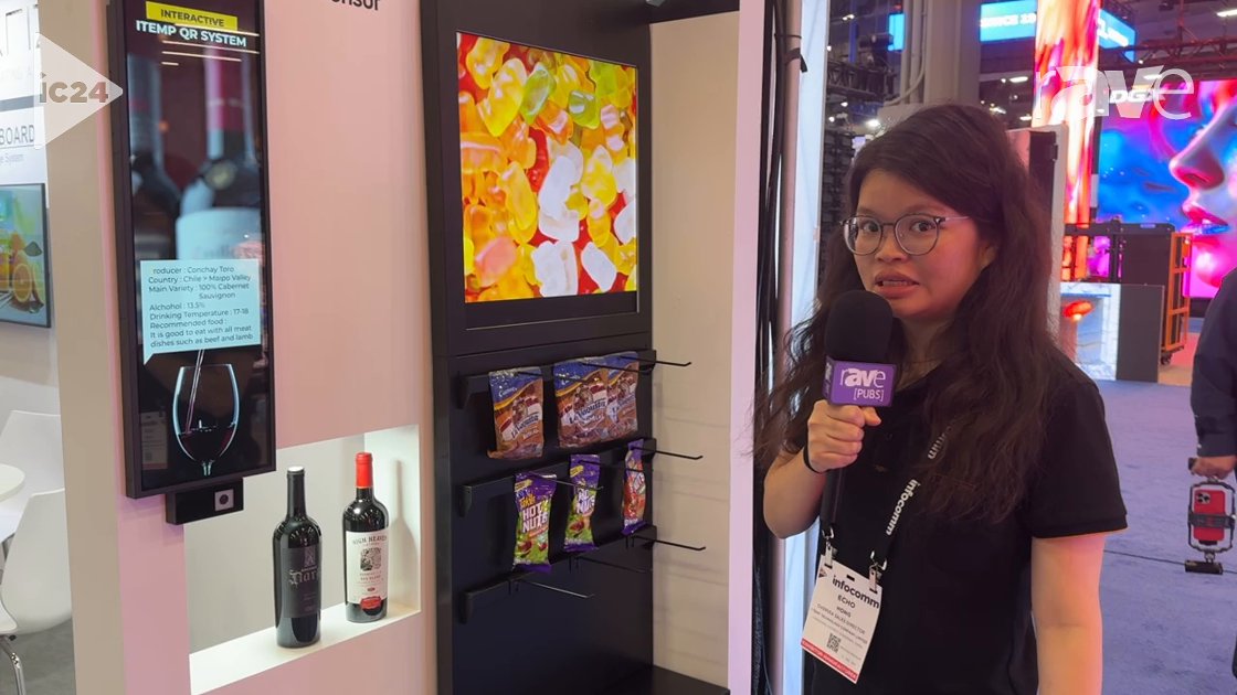 InfoComm 2024: Itemp Technology Features 29.5″ Bar-Type Display With Integrated QR Code Function