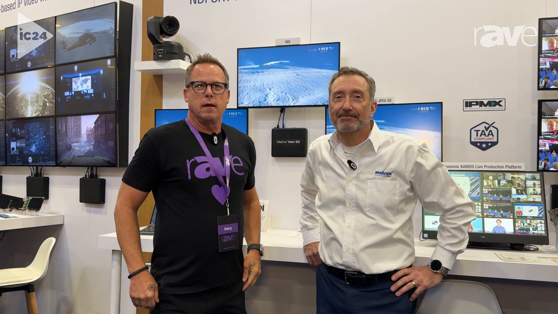 InfoComm 2024: Ron Berty of Matrox Video Details Its New Vion AV-over-IP Transcoder to Gary Kayye