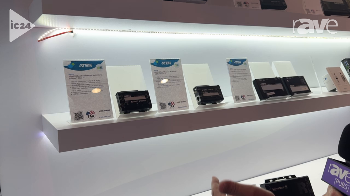 InfoComm 2024: ATEN Features VE811T and VE811TR HDMI HDBaseT Transmitter and Receiver Combo