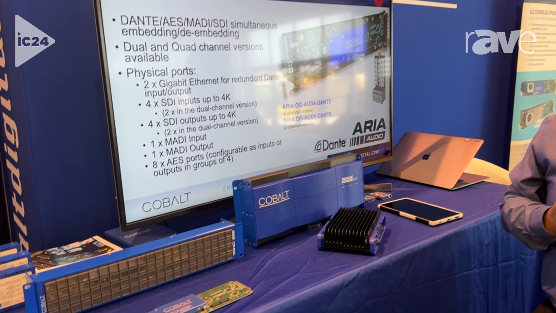 InfoComm 2024: Cobalt Digital Shows ARIA OG-AUD4-DANTE, Allowing Users to Reroute Audio Channels